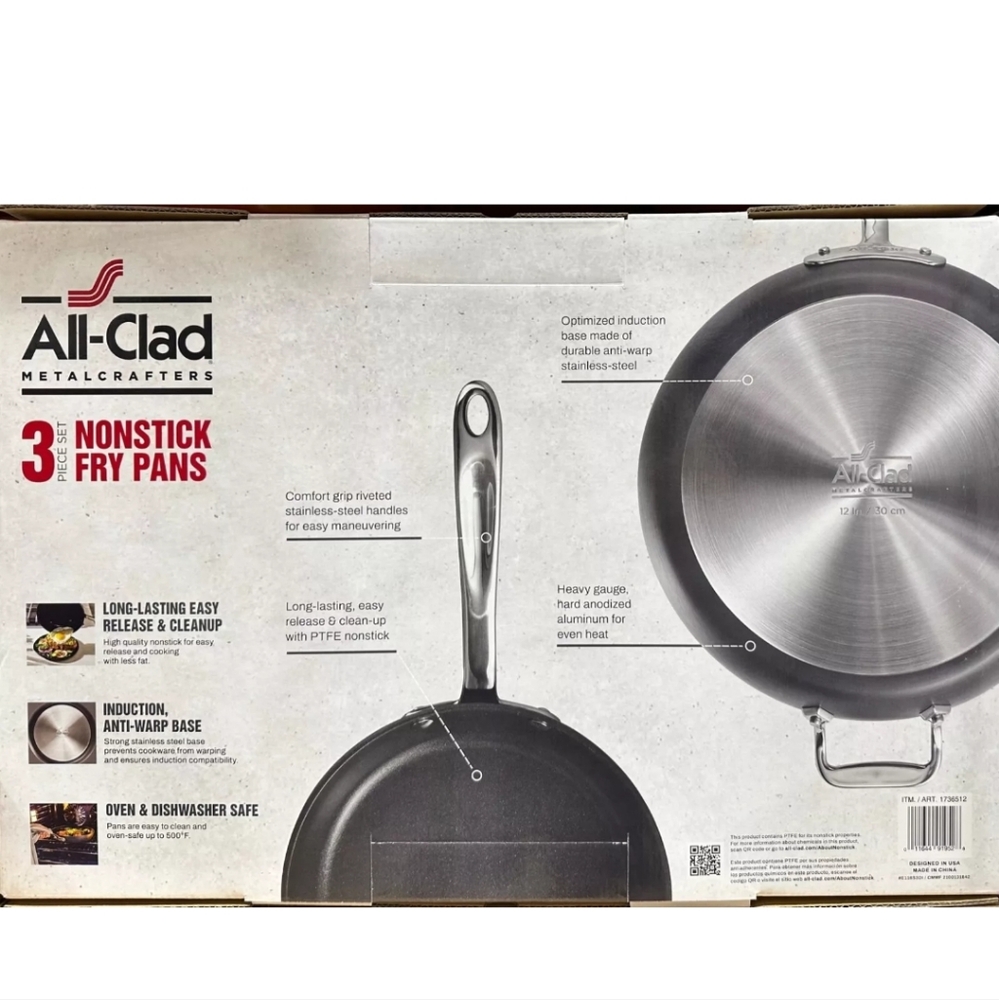All-Clad Hard-Anodized Fry Pan 3-piece Set - Picture 10 of 13